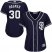 San Diego Padres #30 Eric Hosmer Navy Blue Alternate Womens Stitched MLB Jersey