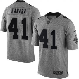 Nike New Orleans Saints #41 Alvin Kamara Gray Mens Stitched NFL Limited Gridiron Gray Jersey