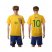 Brazil #10 Pele Home Soccer Country Jersey