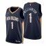 Nike New Orleans Pelicans #1 Zion Williamson Navy Mens 2021-22 NBA 75th Anniversary Diamond Swingman Jersey – Icon Edition Mens