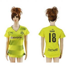 Womens Dortmund #18 Sahin Home Soccer Club Jersey