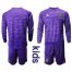 Germany Blank Purple Goalkeeper Long Sleeves Kid Soccer Country Jersey