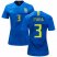 Womens Brazil #3 T.Silva Away Soccer Country Jersey