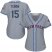 New York Mets #15 Tim Tebow Grey Road Womens Stitched MLB Jersey