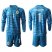 Argentina #1 Caballero Blue Long Sleeves Goalkeeper Soccer Country Jersey