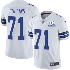 Nike Dallas Cowboys #71 Lael Collins White Mens Stitched With Established In 1960 Patch NFL Vapor Untouchable Limited Jersey