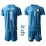 Argentina #1 Caballero Blue Goalkeeper Kid Soccer Country Jersey