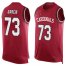 Nike Arizona Cardinals #73 Max Garcia Red Team Color Mens Stitched NFL Limited Tank Top Jersey