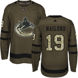 Adidas Vancouver Canucks #19 Markus Naslund Green Salute to Service Stitched NHL Jersey