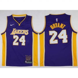 Nike Los Angeles Lakers #24 Kobe Bryant Purple NBA Swingman Black Mamba December 18. 2017 Jersey