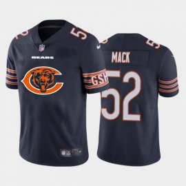 Chicago Chicago Bears #52 Khalil Mack Navy Blue Mens Nike Big Team Logo Vapor Limited NFL Jersey