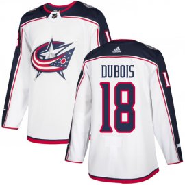Adidas Columbus Blue Jackets #18 Pierre-Luc Dubois White Road Authentic Stitched NHL Jersey