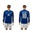 Italy #10 R.Baggio Blue Home Long Sleeves Soccer Country Jersey