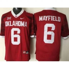 Oklahoma Sooners #6 Baker Mayfield Red New XII Stitched NCAA Jersey