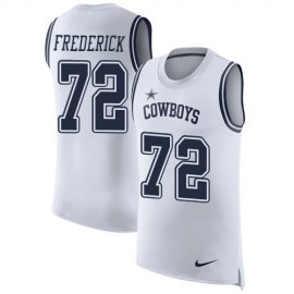 Nike Dallas Cowboys #72 Travis Frederick White Mens Stitched NFL Limited Rush Tank Top Jersey