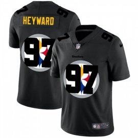 Pittsburgh Steelers #97 Cameron Heyward Mens Nike Team Logo Dual Overlap Limited NFL Jersey Black