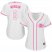 Cincinnati Reds #8 Joe Morgan White/Pink Fashion Womens Stitched MLB Jersey