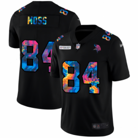 Minnesota Minnesota Vikings #84 Randy Moss Mens Nike Multi-Color Black 2020 NFL Crucial Catch Vapor Untouchable Limited Jersey