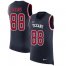 Nike Houston Texans #88 Jordan Akins Navy Blue Team Color Mens Stitched NFL Limited Rush Tank Top Jersey