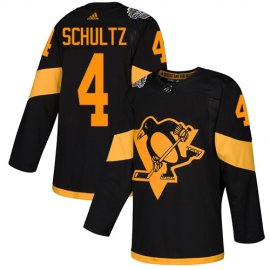Adidas Pittsburgh Penguins #4 Justin Schultz Black Authentic 2019 Stadium Series Stitched NHL Jersey