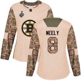 Adidas Boston Bruins #8 Cam Neely Camo Authentic 2017 Veterans Day Stanley Cup Final Bound Womens Stitched NHL Jersey