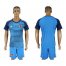 Colombia Blank Blue Goalkeeper Soccer Country Jersey