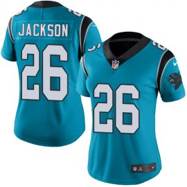 Nike Carolina Panthers #26 Donte Jackson Blue Alternate Womens Stitched NFL Vapor Untouchable Limited Jersey