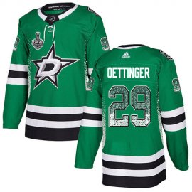 Adidas Dallas Stars #29 Jake Oettinger Green Home Authentic Drift Fashion 2020 Stanley Cup Final Stitched NHL Jersey