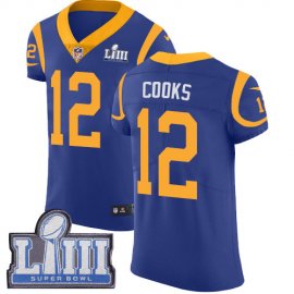 Nike Los Angeles Rams #12 Brandin Cooks Royal Blue Alternate Super Bowl LIII Bound Mens Stitched NFL Vapor Untouchable Elite Jersey