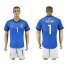 Italy #1 Buffon Blue Home Soccer Country Jersey