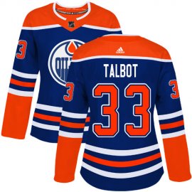 Adidas Edmonton Oilers #33 Cam Talbot Royal Alternate Authentic Womens Stitched NHL Jersey