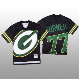 NFL Green Bay Packers #77 Billy Turner Black Mens Mitchell & Nell Big Face Fashion Limited NFL Jersey