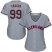 Cleveland Indians #99 Ricky Vaughn Grey Womens Road Stitched MLB Jersey