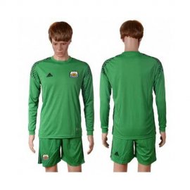 Argentina Blank Green Goalkeeper Long Sleeves Soccer Country Jersey