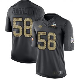 Nike Tampa Bay Buccaneers #58 Shaquil Barrett Black Mens Super Bowl LV Bound Stitched NFL Limited 2016 Salute to Service Jersey
