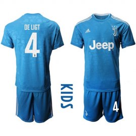 Juventus #4 De Ligt Third Kid Soccer Club Jersey