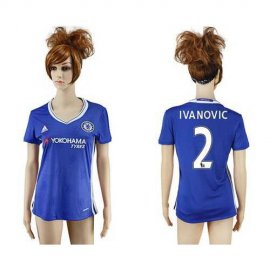 Womens Chelsea #2 Ivanovic Home Soccer Club Jersey