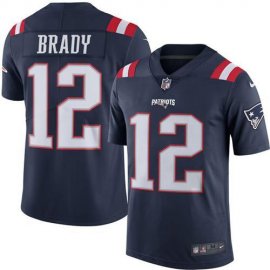Nike New England Patriots #12 Tom Brady Navy Blue Youth Stitched NFL Limited Rush Jersey