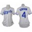 Kansas City Royals #4 Alex Gordon White Home Womens Stitched MLB Jersey