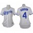 Kansas City Royals #4 Alex Gordon White Home Womens Stitched MLB Jersey