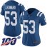 Nike Indianapolis Colts #53 Darius Leonard Royal Blue Team Color Womens Stitched NFL 100th Season Vapor Limited Jersey