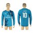 Real Madrid #10 James Sec Away Long Sleeves Soccer Club Jersey