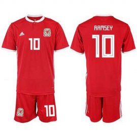 Wales #10 Ramsey Red Home Soccer Club Jersey