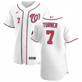 Washington Nationals #7 Trea Turner Mens Nike White Home 2020 Authentic Player MLB Jersey