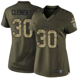 Nike Philadelphia Eagles #30 Corey Clement Green Womens Stitched NFL Limited 2015 Salute to Service Jersey