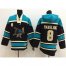 San Jose Sharks #8 Joe Pavelski Black Sawyer Hooded Sweatshirt Stitched NHL Jersey