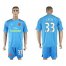 Arsenal #33 Cech Light Blue Goalkeeper Soccer Club Jersey
