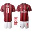 AC Milan #8 Suso Home Kid Soccer Club Jersey