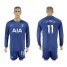 Tottenham Hotspur #11 Lamela Away Long Sleeves Soccer Club Jersey