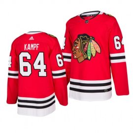 Chicago Blackhawks #64 David Kampf 2019-20 Adidas Authentic Home Red Stitched NHL Jersey
